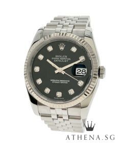 ROLEX MENS OYSTER PERPETUAL DATEJUST 36 "M" SERIES "BLACK DIAMOND DIAL" 116234 (WATCH ONLY)