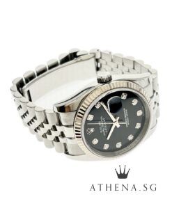 Alternative view of ROLEX MENS OYSTER PERPETUAL DATEJUST 36 "M" SERIES "BLACK DIAMOND DIAL" 116234 (WATCH ONLY)
