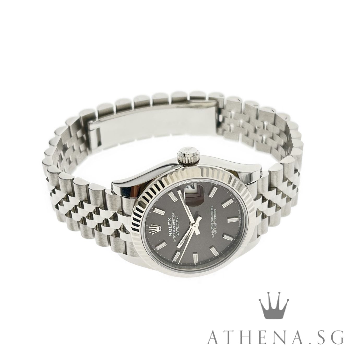 UNWORN !!! ROLEX MID-SIZE OYSTER PERPETUAL DATEJUST 31 "AN" SERIES "DARK GREY INDEX DIAL" WITH BOX & CERT DATED 05/2026 (UNDER AGENT WARRANTY) 278274 - Image 2