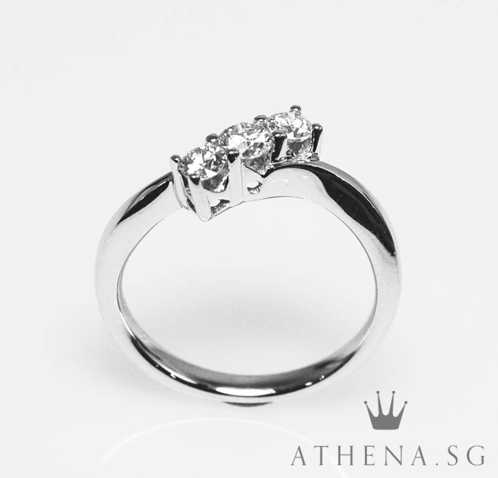 18K WG DIAMOND RING D3-0.30CTS 3.03G (SIZE 11) - Image 2