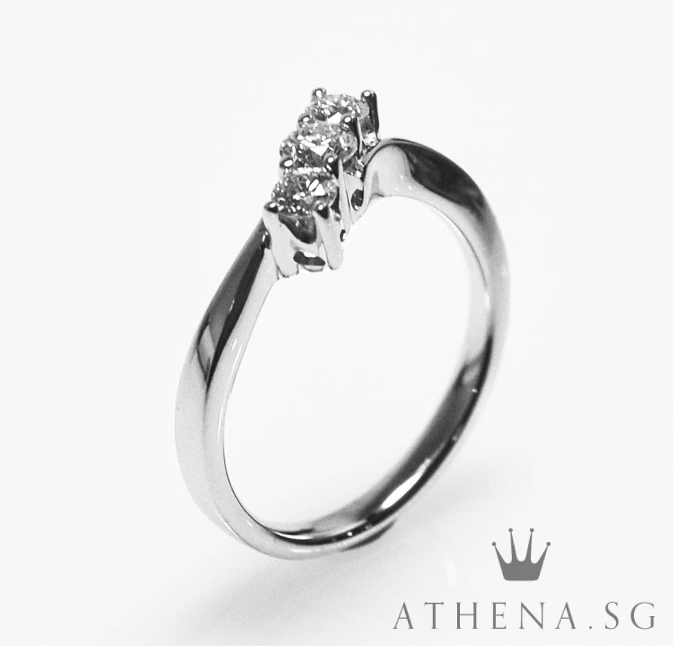 18K WG DIAMOND RING D3-0.30CTS 3.03G (SIZE 11) - Image 4