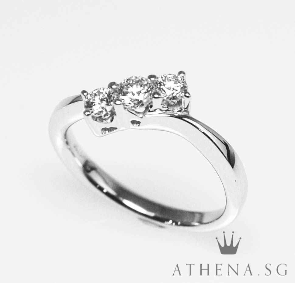 18K WG DIAMOND RING D3-0.30CTS 3.03G (SIZE 11) - Image 5