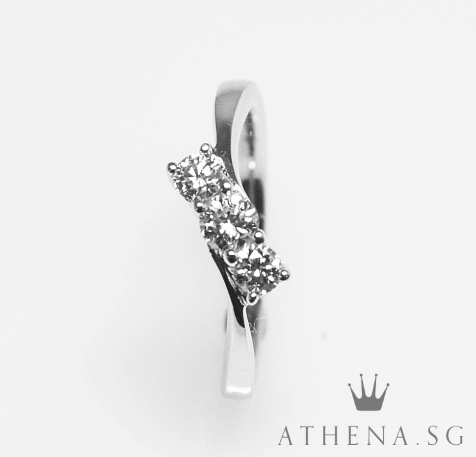 18K WG DIAMOND RING D3-0.30CTS 3.03G (SIZE 11) - Image 6