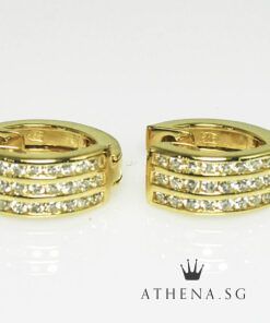 20K YG DIAMOND EARRING D48-0.48CTS 5.08G