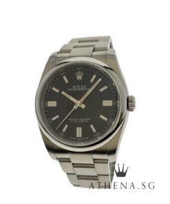 ROLEX OYSTER PERPETUAL 36 "AN" SERIES "BLACK INDEX DIAL" WITH BOX & CERT DATED 02/2020 (STILL UNDER AGENT WRRANTY) 116000