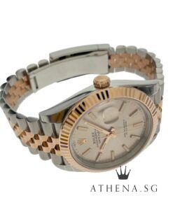 Alternative view of UNWORN!! ROLEX EVEROSE ROLESOR OYSTER PERPETUAL DATEJUST 41 "AN" SERIES "SUNDUST DIAL" WITH BOX & CERT DATED 03/2022 (STILL UNDER AGENT WARRANTY) 126331