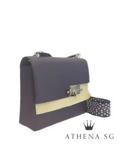 Alternative view of BRAND NEW!!! HERMES VERROU 23 EPSOM CALFSKIN WITH WOOLY CANVAS SHOULDER STRAP [COLOR:RAISIN] [FULL SET]