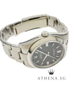 Alternative view of ROLEX OYSTER PERPETUAL 36 "AN" SERIES "BLACK INDEX DIAL" WITH BOX & CERT DATED 02/2020 (STILL UNDER AGENT WRRANTY) 116000