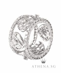 Alternative view of 18K W/G HEART SHAPE DESIGN DIAMOND RING D94-1.95CTS TD60-1.20CTS 8.60G (SIZE 13) [NETT $1,588.00]