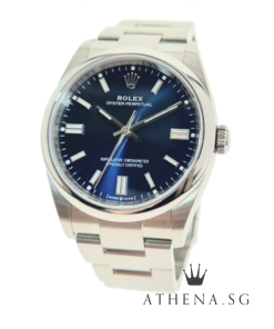 UNWORN!! ROLEX OYSTER PERPETUAL 36 "AN" SERIES "BRIGHT BLUE DIAL" WITH BOX & CERT DATED (10/2024) (UNDER AGENT WARRANTY) 126000
