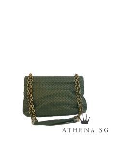 Alternative view of BOTTEGA VENETA INTRECCIATO NAPPA OLIMPIA CROSSBODY BAG [COLOR:GREEN][SIZE:30X19X10]
