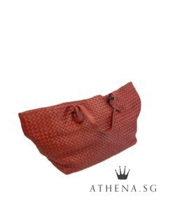 Alternative view of BOTTEGA VENETA INTRECCIATO NAPPA LARGE TOTE BAG [COLOR:RED]
