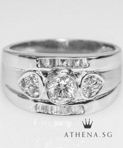 Alternative view of 18K WG DIAMOND RING D1-0.25CTS TD20-0.10CTS D6-0.12CTS 7.46G (SIZE 18) ($1,488.00 NETT)