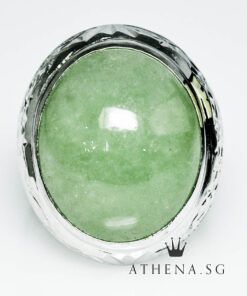 Alternative view of 20K WG JADE RING 13.37G (SIZE 13) (TYPE A / CERT)