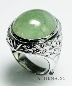 20K WG JADE RING 13.37G (SIZE 13) (TYPE A / CERT)