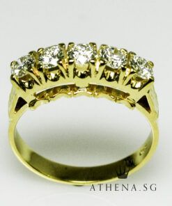 Alternative view of 20K YG DIAMOND RING D5-0.80CTS 4.12G (SIZE 15)