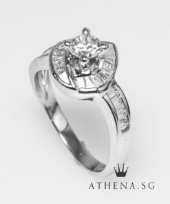 Alternative view of 18K WG DIAMOND RING D1-0.30CTS TD34-0.40CTS 3.47G (SIZE 12) [NETT $1,688.00]
