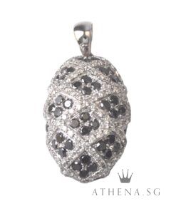 18K WG DIAMOND PENDANT BD52-1.53CTS D107-0.93CTS 4.45G [NETT $988.00]