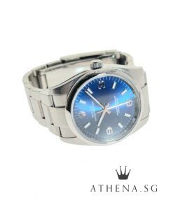 Alternative view of ROLEX OYSTER PERPETUAL 34 "AN" SERIES "BLUE 369 DIAL" WITH BOX & CERT DATED 2015 114200