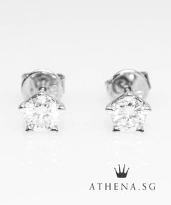 Alternative view of 18K WG SOLITAIRE DIAMOND EARSTUD D2-0.418CTS 1.06G