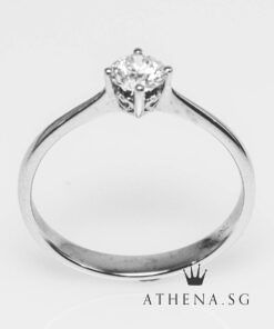 Alternative view of 18K WG SOLITAIRE DIAMOND RING D1-0.40CTS  2.16G (SIZE 17)
