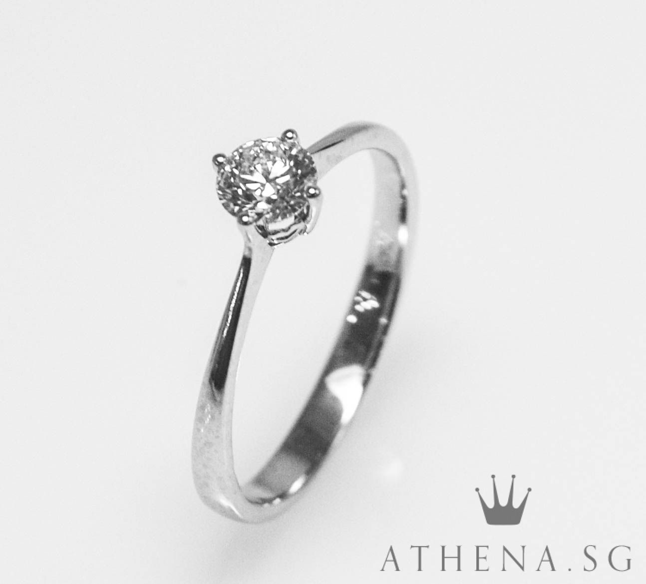 18K WG SOLITAIRE DIAMOND RING D1-0.40CTS 2.16G (SIZE 17) - Image 4