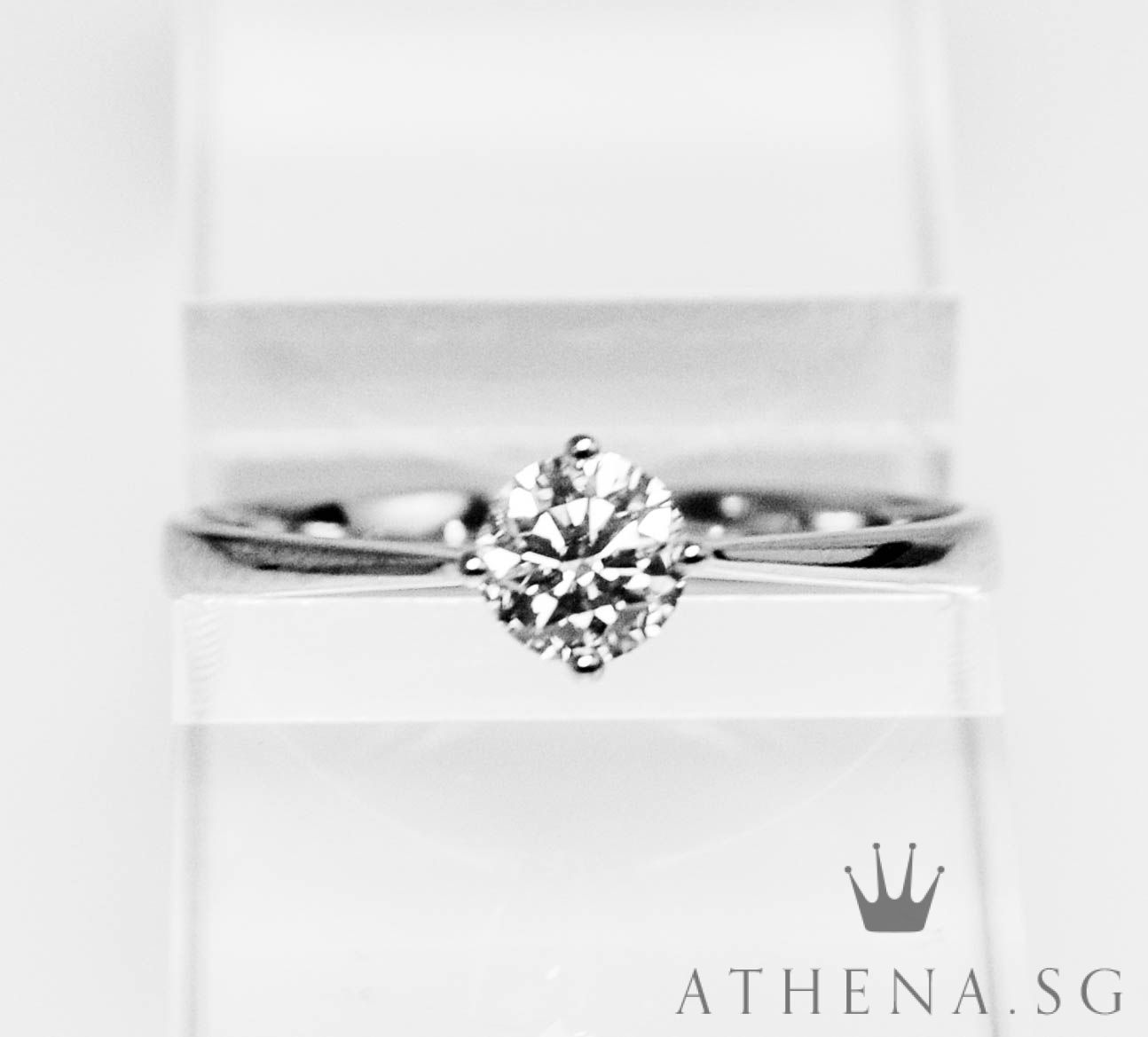 18K WG SOLITAIRE DIAMOND RING D1-0.40CTS 2.16G (SIZE 17) - Image 5