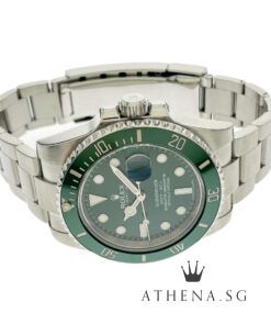 Alternative view of ROLEX OYSTER PERPETUAL DATE SUBMARINER CERAMIC "AN" SERIES "GREEN HULK" WITH BOX & CERT DATED (02/2015) 116610LV