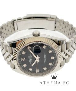 Alternative view of ROLEX MENS OYSTER PERPETUAL DATEJUST 41 "AN" SERIES "BLACK DIAMOND DIAL" WITH BOX & CERT DATED (08/2021) (STILL UNDER AGENT WARRANTY) 126334