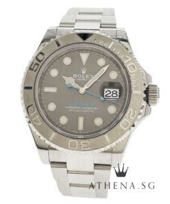 UNWORN!! ROLEX ROLESIUM OYSTER PERPETUAL DATE YACHT MASTER 40 "AN" SERIES "RHODIUM SLATE DIAL" WITH BOX & CERT DATED (06/2025) (UNDER AGENT WARRANTY) 126622
