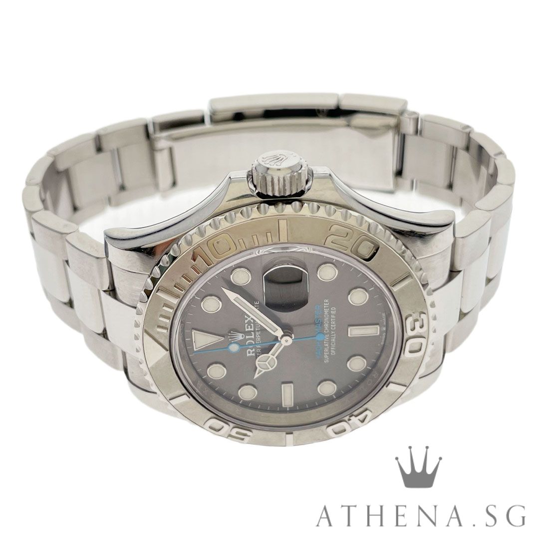UNWORN!! ROLEX ROLESIUM OYSTER PERPETUAL DATE YACHT MASTER 40 "AN" SERIES "RHODIUM SLATE DIAL" WITH BOX & CERT DATED (06/2025) (UNDER AGENT WARRANTY) 126622 - Image 2