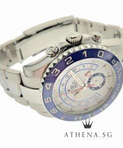 Alternative view of LIKE NEW!! ROLEX OYSTER PERPETUAL YACHT MASTER II "AN" SERIES "WHITE LACQUER DIAL"  44MM WITH BOX & CERT DATED 01/2022 (STILL UNDER AGENT WARRANTY) 116680