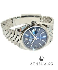 Alternative view of UNWORN!! ROLEX MENS SIZE OYSTER PERPETUAL DATEJUST 36 "AN" SERIES "BLUE MOTIF DIAL" WITH BOX & CERT DATED (07/2023) (UNDER AGENT WARRANTY) 126234
