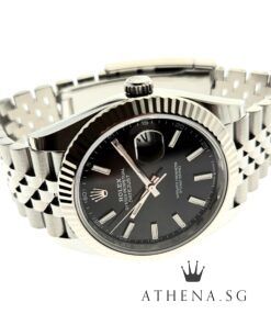 Alternative view of UNWORN!! ROLEX MENS OYSTER PERPETUAL DATEJUST 41 "AN" SERIES "BLACK INDEX DIAL" WITH BOX & CERT DATED (12/2024) (STILL UNDER AGENT WARRANTY) 126334