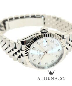 Alternative view of UNWORN !!! ROLEX MID-SIZE OYSTER PERPETUAL DATEJUST 31 "AN" SERIES "SILVER DIAMOND SET" WITH BOX & CERT DATED 08/2023 (STILL UNDER AGENT WARRANTY) 278274