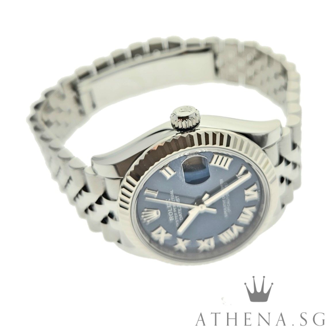 UNWORN!! ROLEX MID SIZE OYSTER PERPETUAL DATEJUST 31 "AN" SERIES "BLUE ROMAN DIAL" WITH BOX & CERT DATED 03/2025 (STILL UNDER AGENT WARRANTY) 278274 - Image 2