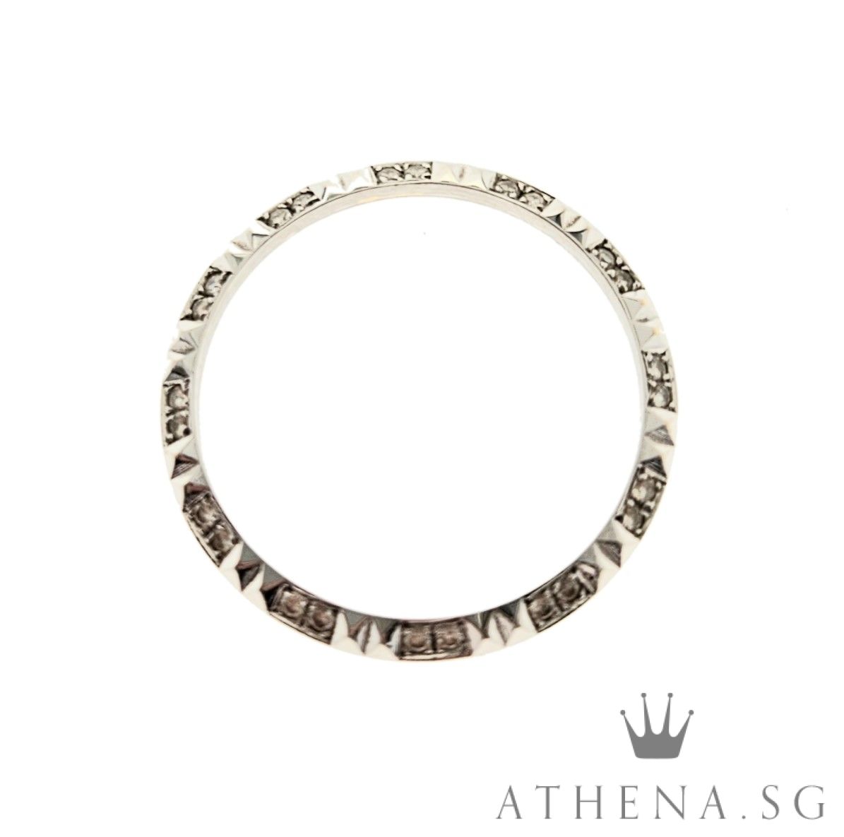 18K WHITE GOLD PINEAPPLE DIAMOND BEZEL FOR ROLEX 31MM