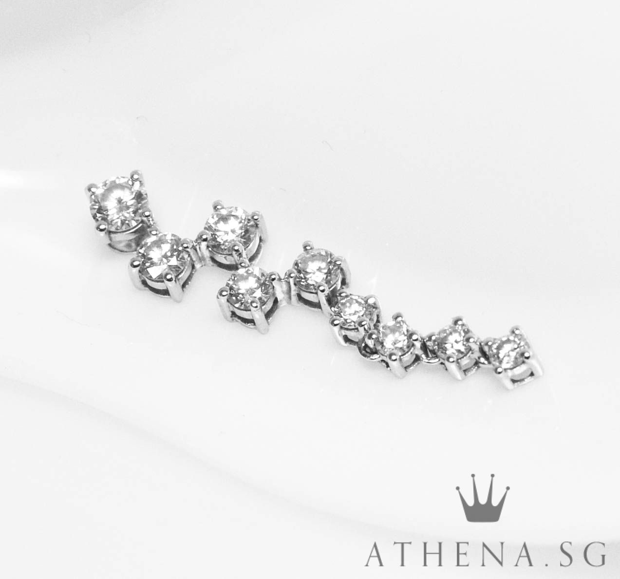 18K WG DIAMOND PENDANT D9-0.65CTS 1.24G - Image 6