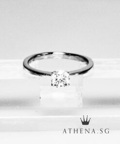 Alternative view of 18K WG SOLITAIRE DIAMOND RING D1-0.41CTS 2.35G (SIZE 12) (FROM LEE HWA JEWELLERY)