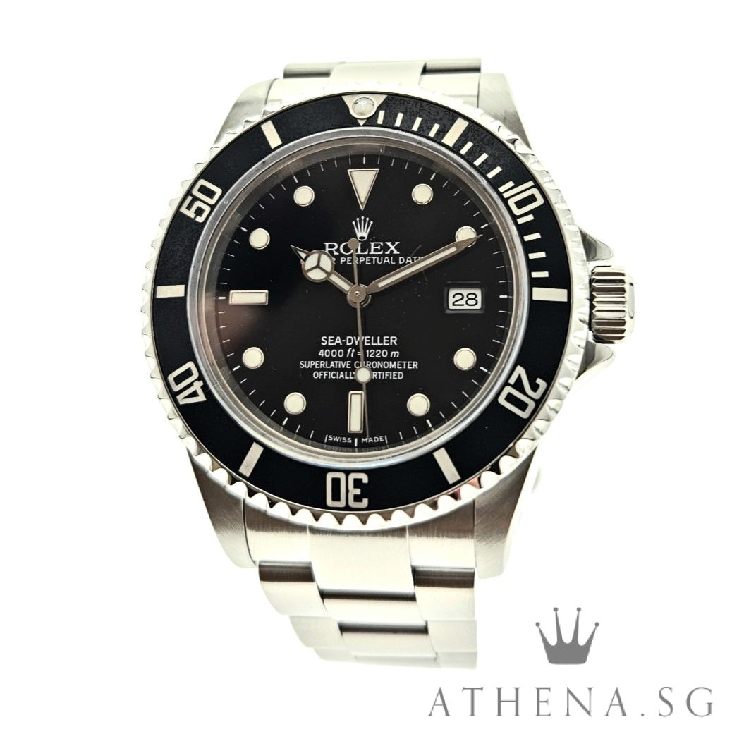 ROLEX OYSTER PERPETUAL DATE SEA-DWELLER "D" SERIES "BLACK DIAL" 16600 (WATCH ONLY)