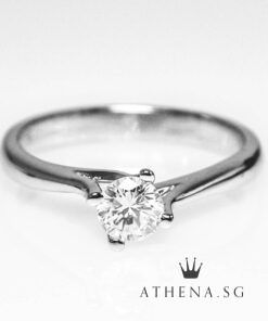Alternative view of 18K WG SOLITAIRE DIAMOND RING D1-0.34CTS 3.04G (SIZE 11)