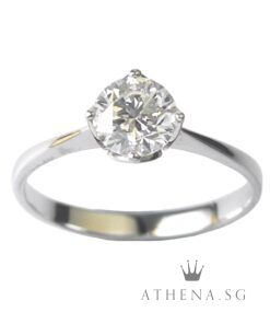 Alternative view of 18K WG SOLITAIRE DIAMOND RING FROM TRUE LOVE JEWELLERY D1-1.01CTS [H/SI1] 2.40G (SIZE 17.5) [IGI CERT] [NETT $6,980.00]