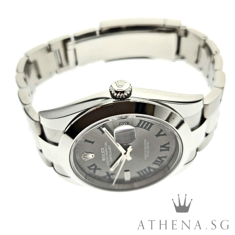 UNWORN!! ROLEX MENS OYSTER PERPETUAL DATEJUST 41 "AN" SERIES "WIMBLEDON SLATE GREY ROMAN DIAL" WITH BOX & CERT DATED (02/2026) (UNDER AGENT WARRANTY) 126300 - Image 2