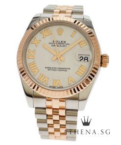 ROLEX EVEROSE ROLESOR OYSTER PERPETUAL DATEJUST 31 "AN" SERIES "WHITE ROMAN DIAL" (WATCH ONLY) 178271