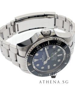 Alternative view of ROLEX OYSTER PERPETUAL DATE DEEPSEA "AN" SERIES "D-BLUE DIAL" WITH BOX & CERT DATED (01/2019) 126660