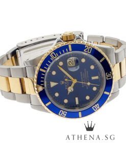 Alternative view of ROLEX 18K HALF YELLOW GOLD ROLESOR OYSTER PERPETUAL SUBMARINER DATE "L" SERIES "BLUE SWISS MADE DIAL" (WATCH ONLY) 16613