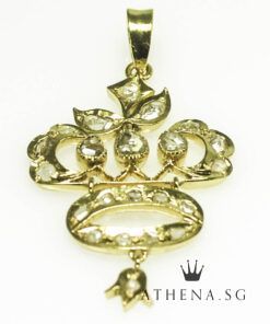 Alternative view of 18K YG ANTIQUE DESIGN INTAN PENDANT 3.57G