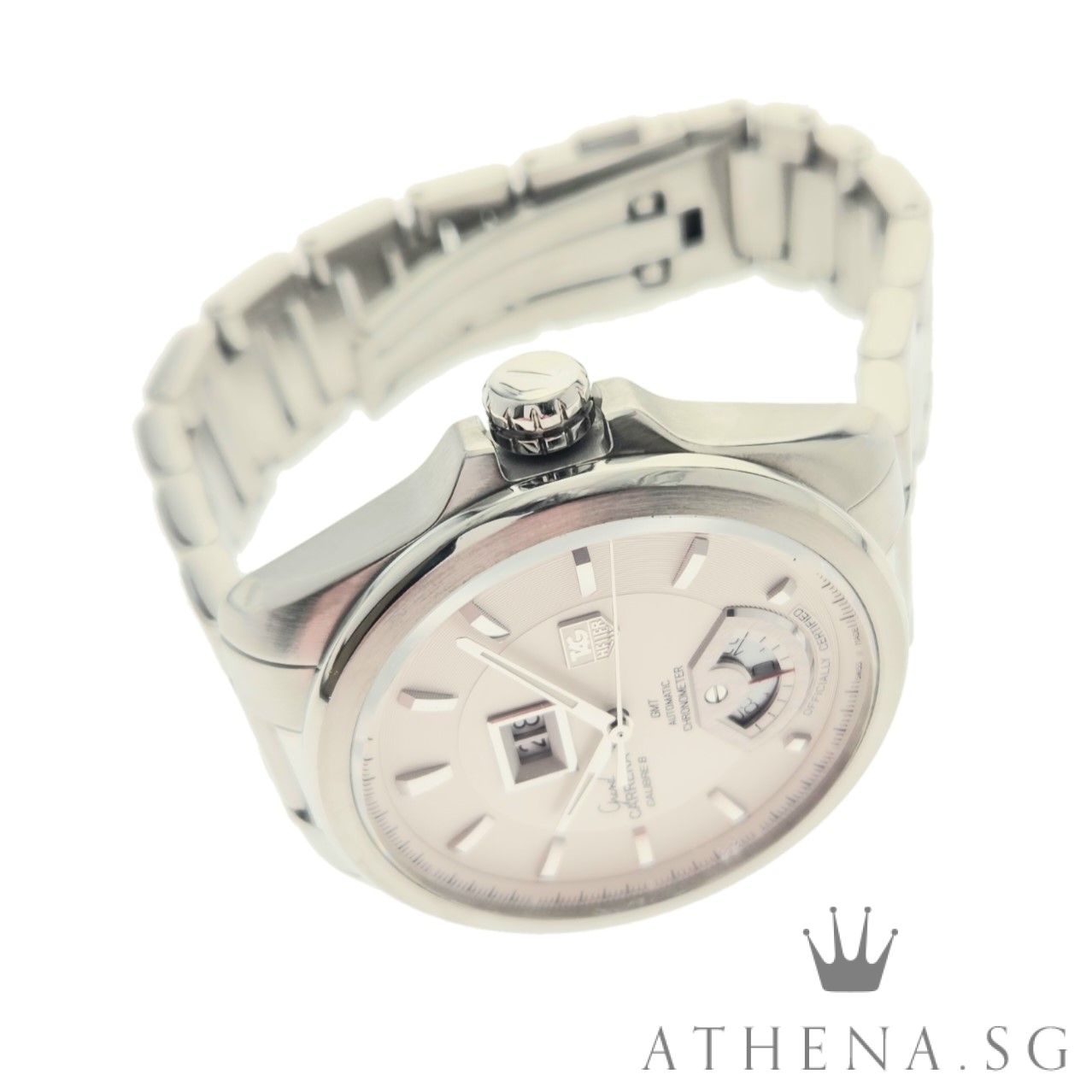 TAG HEUER GRAND CARRERA CALIBRE 8 GMT AUTOMATIC 42.5MM "SILVER DIAL" (WATCH ONLY) WAV5112 - Image 2