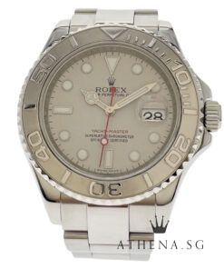 ROLEX ROLESIUM MENS OYSTER PERPETUAL DATE YACHT MASTER 40MM "M" SERIES "PLATINIUM DIAL" (WATCH ONLY) 16622