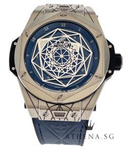 LIKE NEW!! HUBLOT BIG BANG UNICO SANG BLEU TITANIUM 45MM "BLUE DIAL" LIMITED EDITION 200 PCS WITH BOX & CERT DATED (07/2019) 415.NX.7179.VR